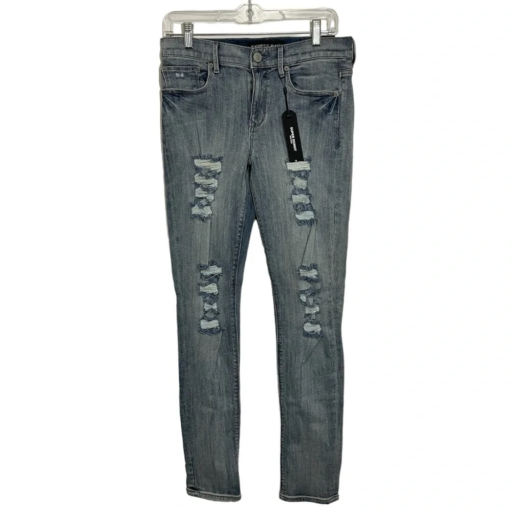 Express Super Skinny Mid-Rise Skinny Jeans